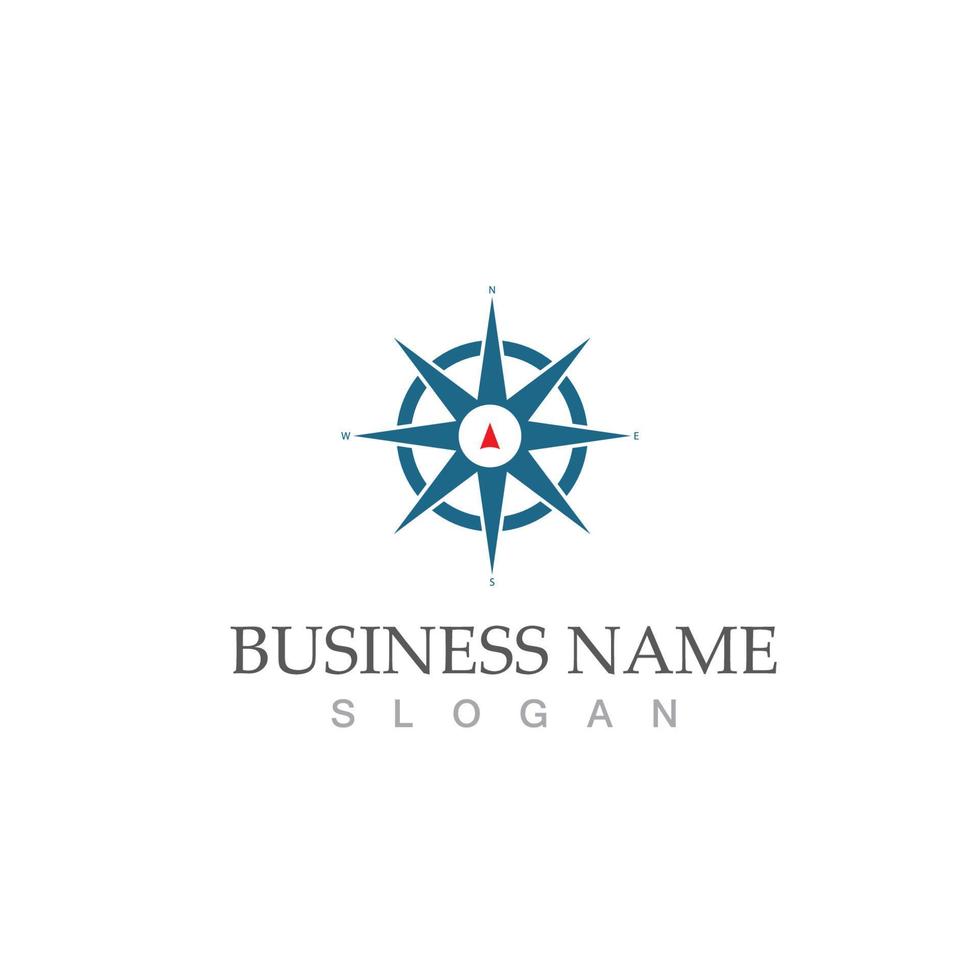 Compass icon vector logo template