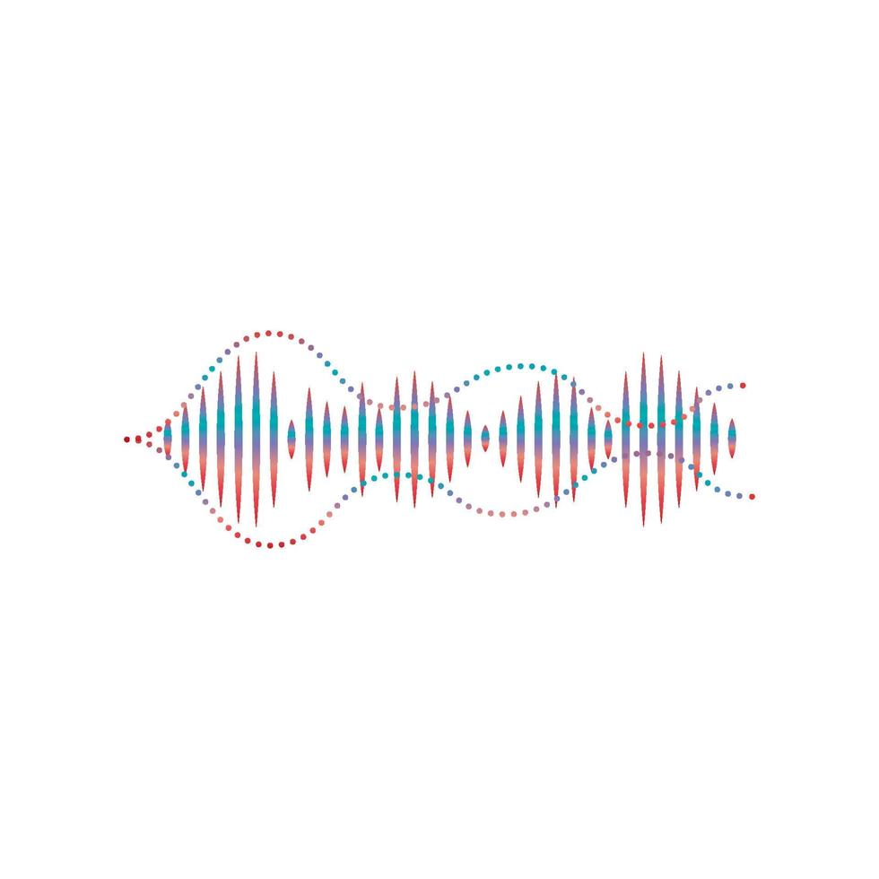 diseño de ilustración de vector de ondas de sonido