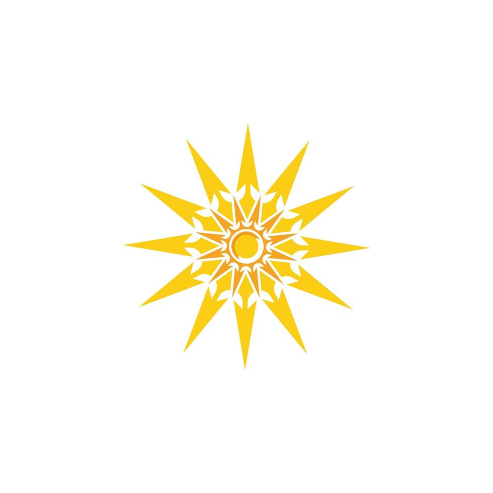 plantilla de diseño de logotipo de icono de sol vector