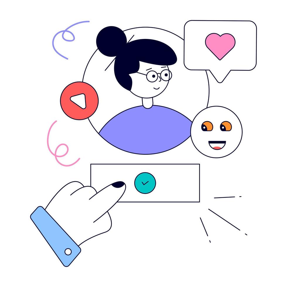An animated design of Social Media vector