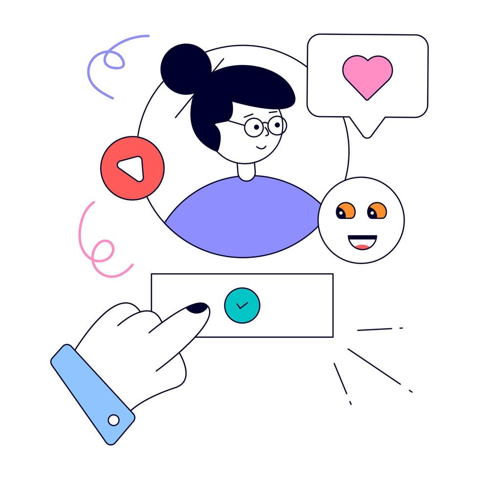 un diseño animado de redes sociales vector