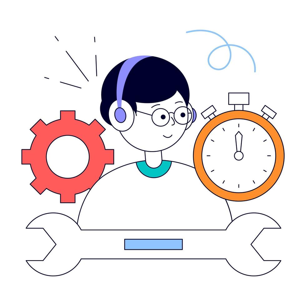 An animated design of Social Media vector