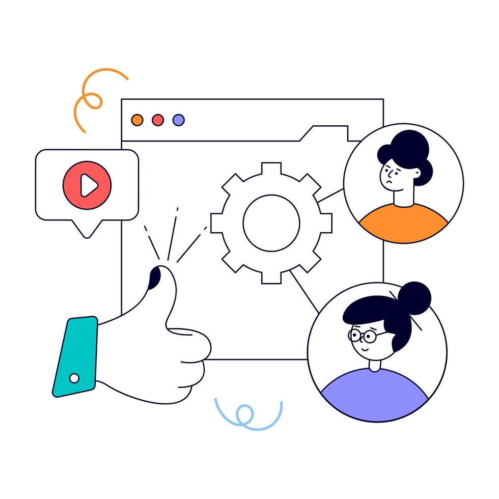 An animated design of Social Media vector