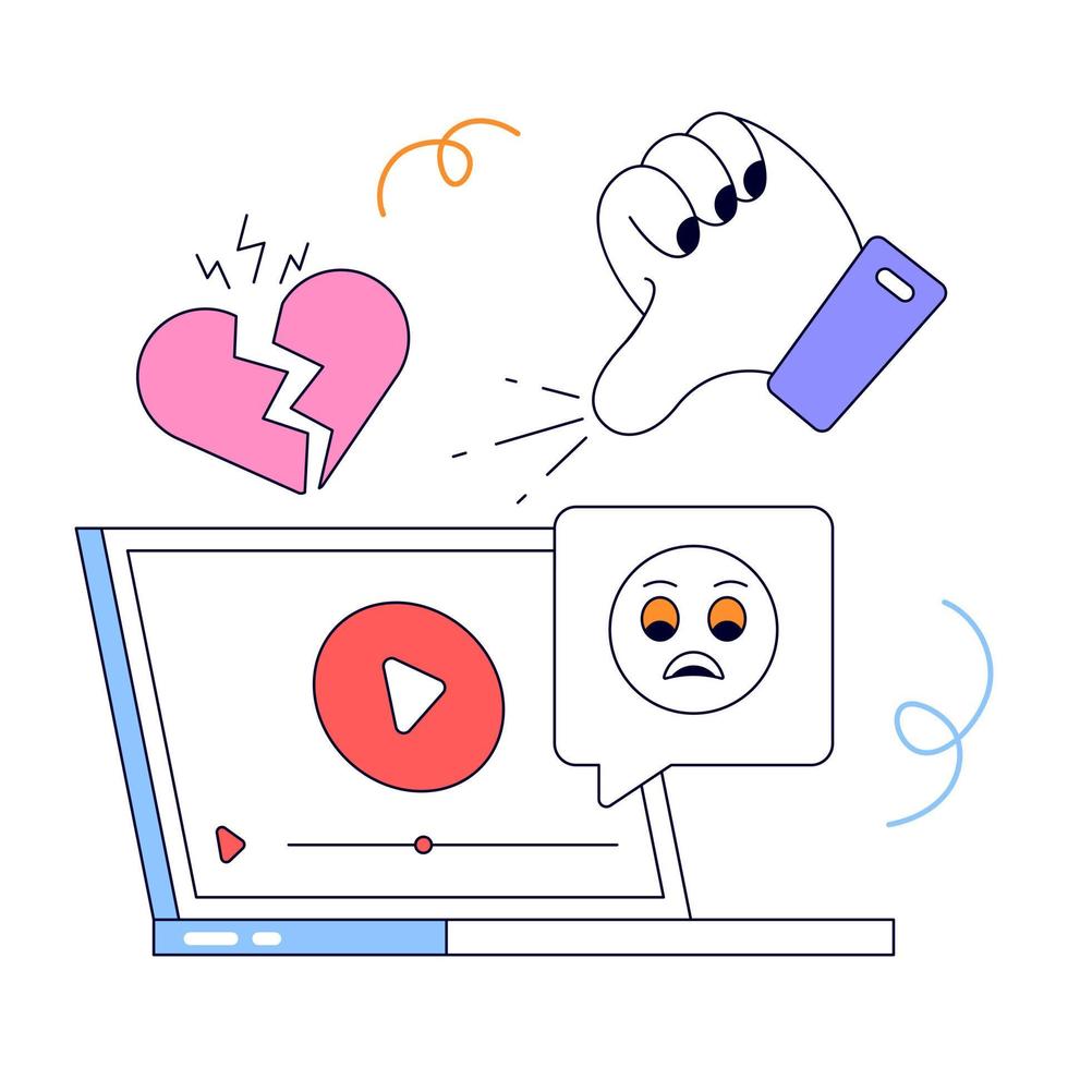 An animated design of Social Media vector
