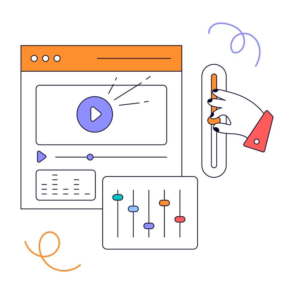 An animated design of Social Media vector