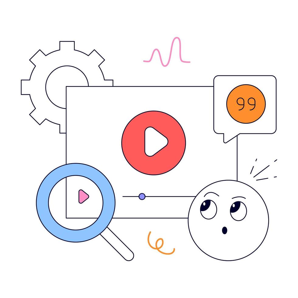 An animated design of Social Media vector