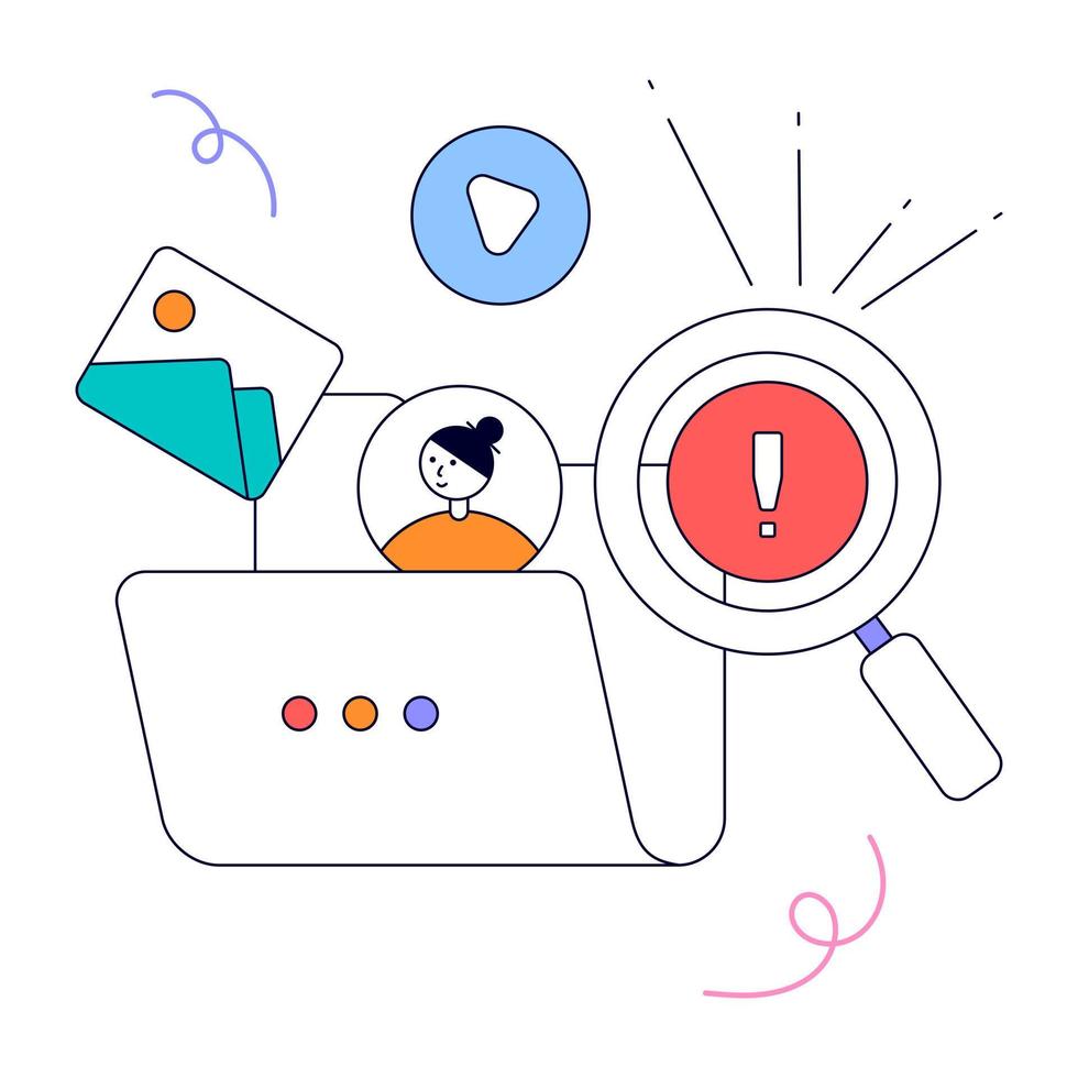 An animated design of Social Media vector