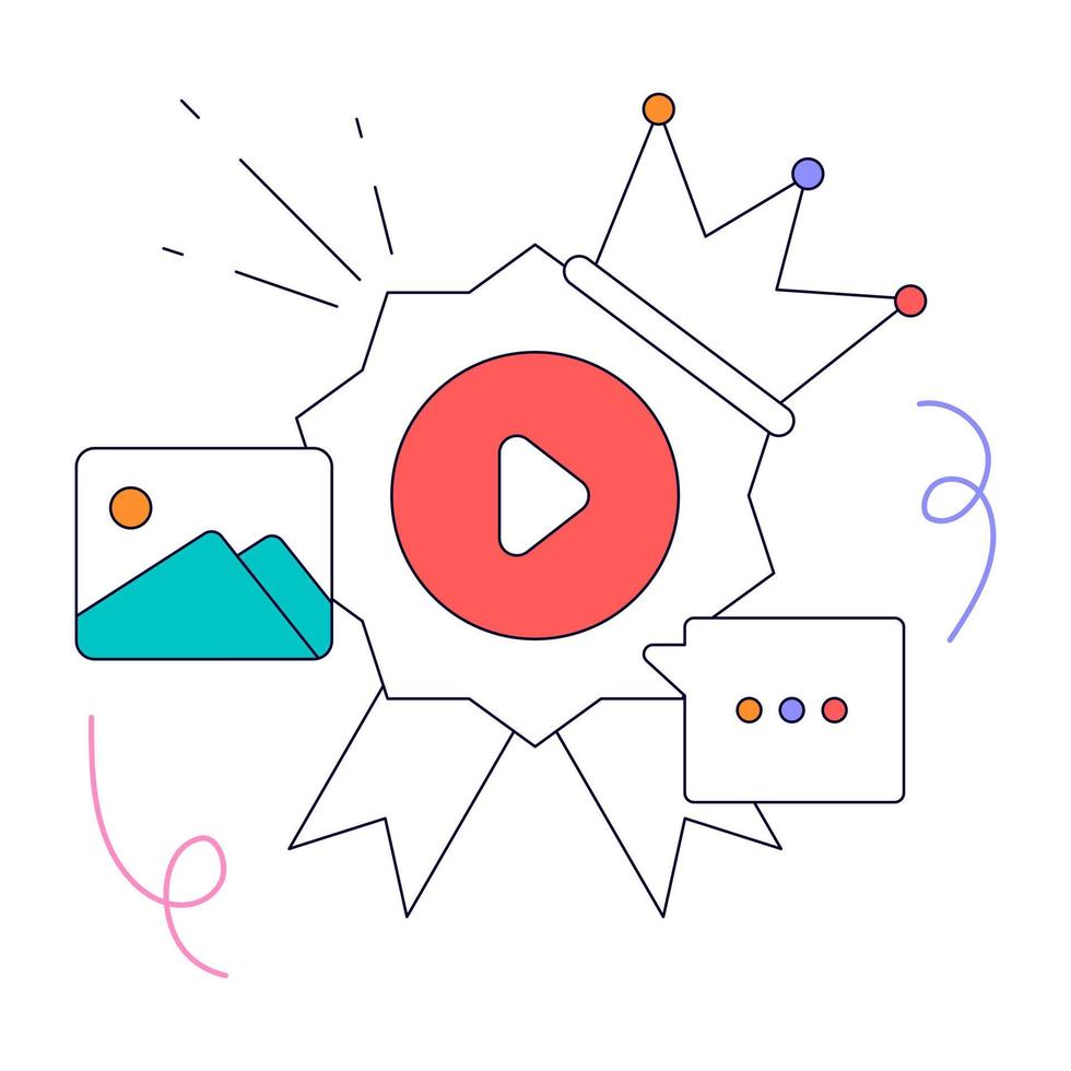 An animated design of Social Media vector