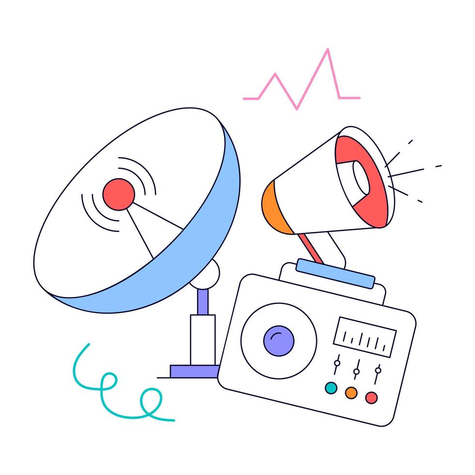 An animated design of Social Media vector