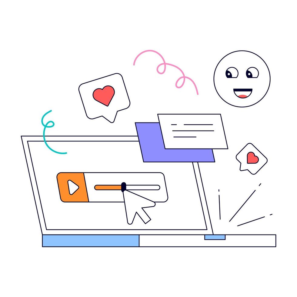 An animated design of Social Media vector