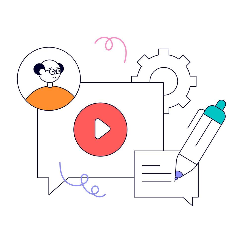 An animated design of Social Media vector