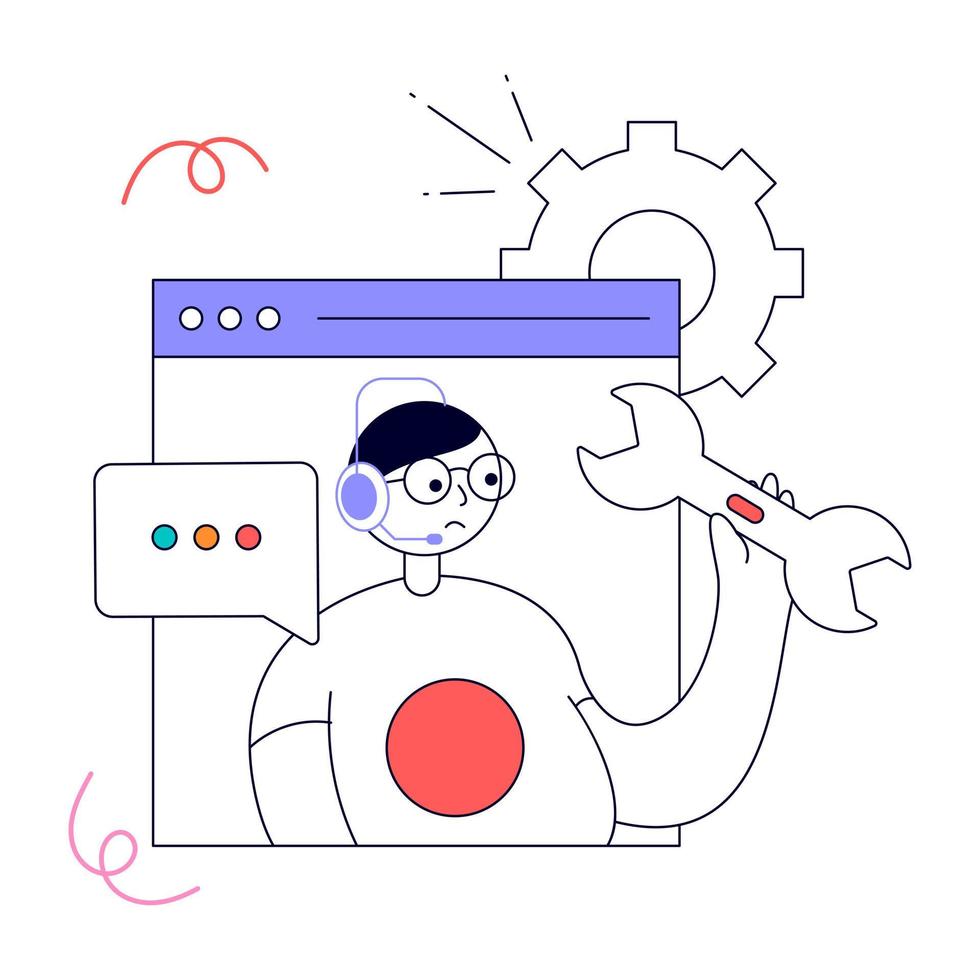 An animated design of Social Media vector