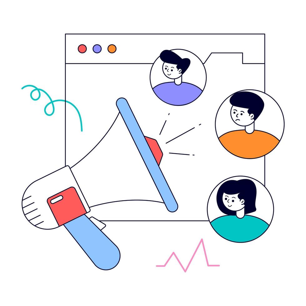 An animated design of Social Media vector
