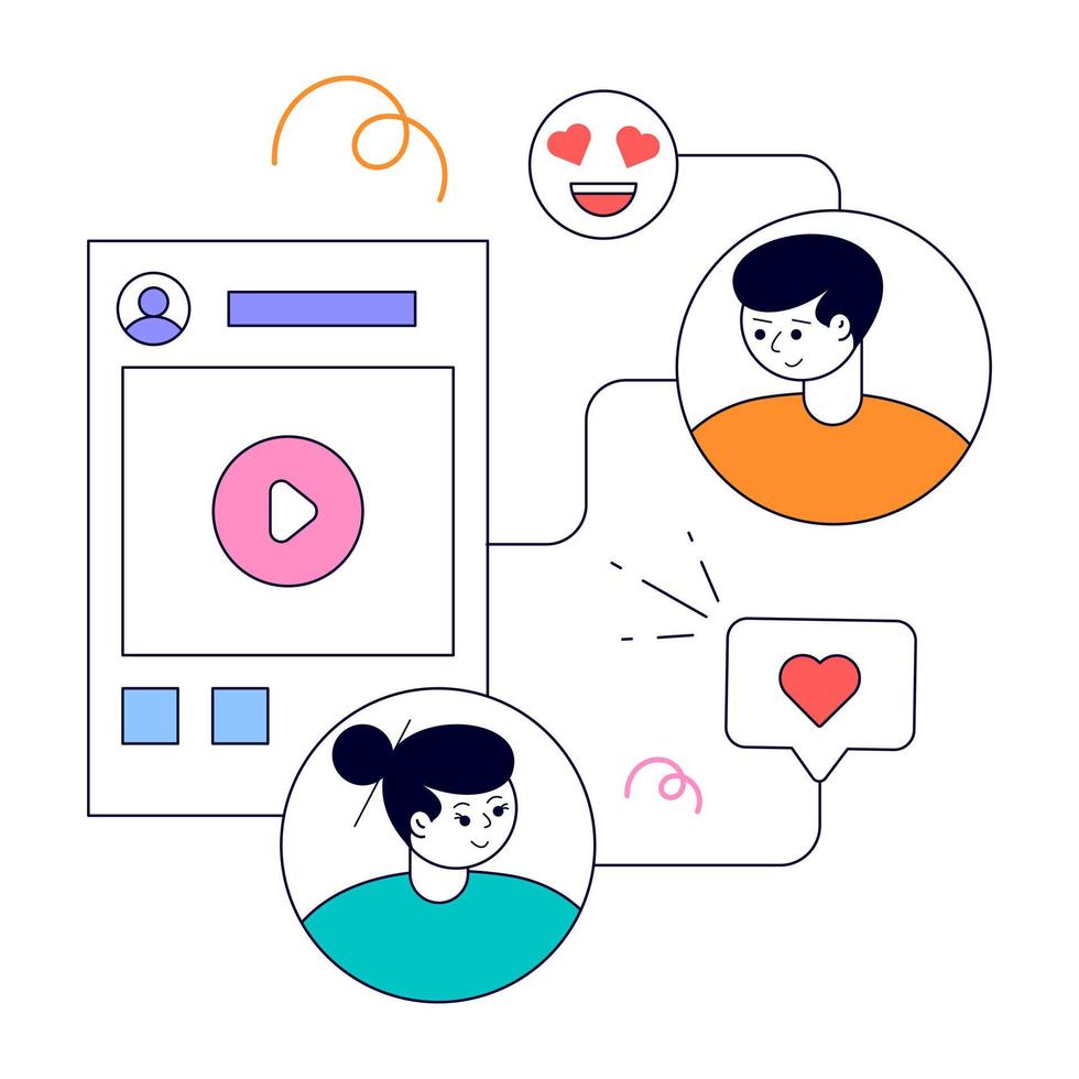 An animated design of Social Media vector