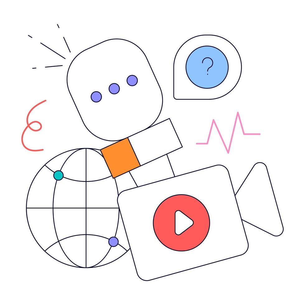 An animated design of Social Media vector