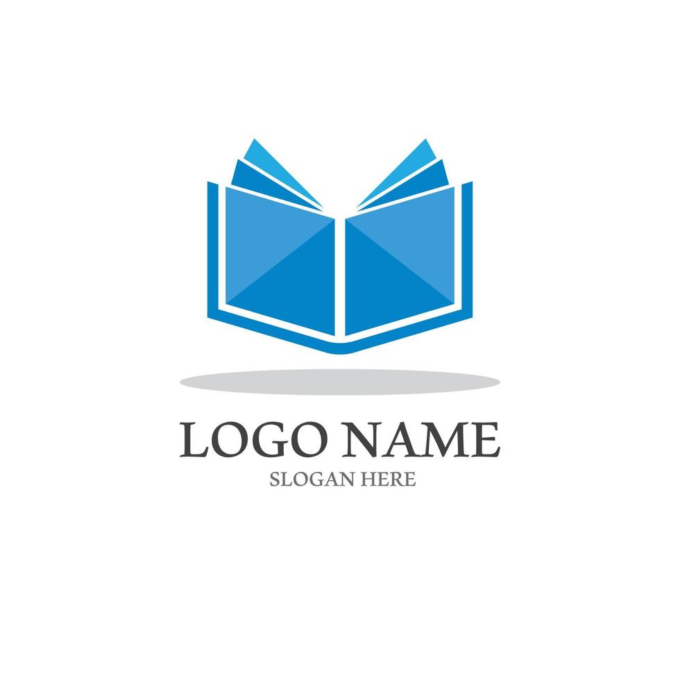 vector de tecnología de icono de logotipo de libro digital