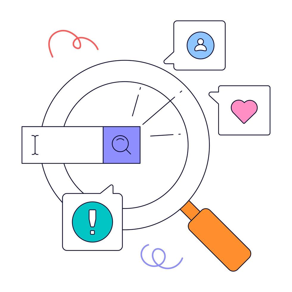 Financial analysis flat animated illustration vector