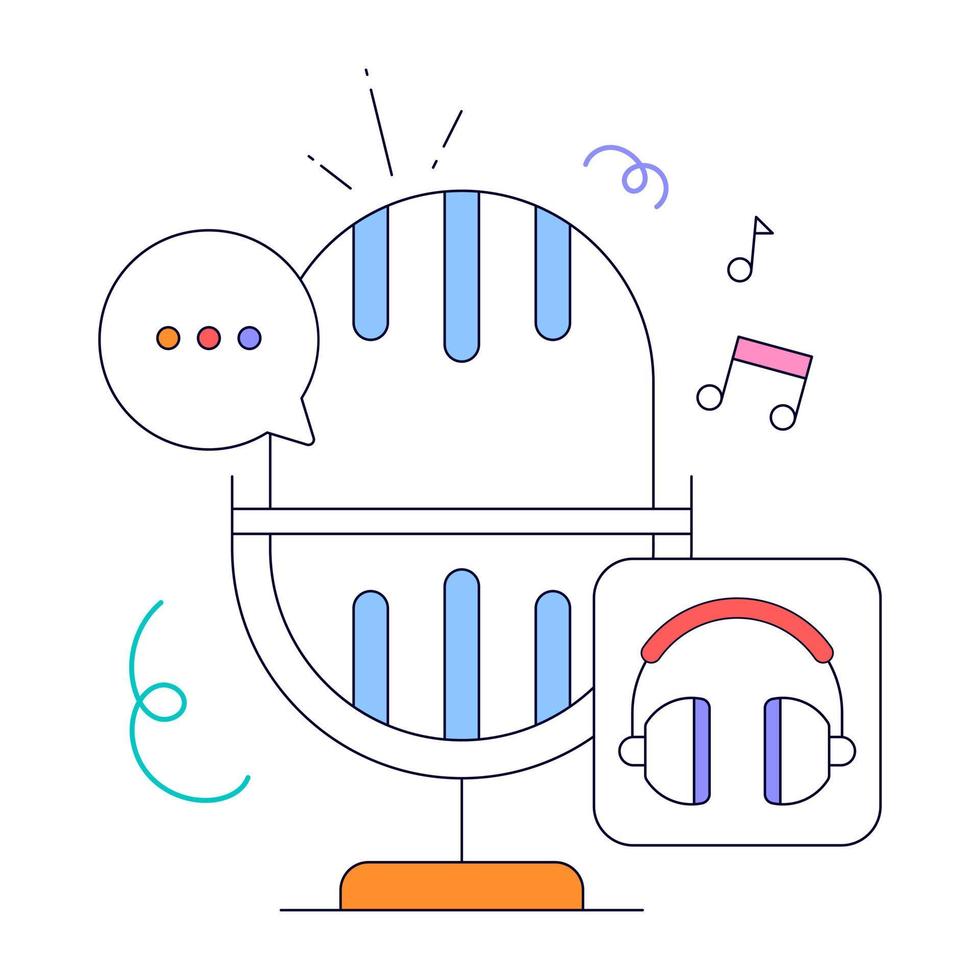 Financial analysis flat animated illustration vector
