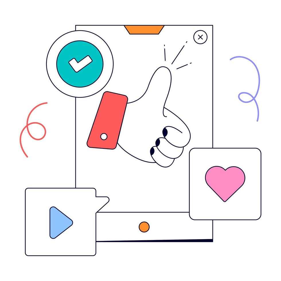 An animated design of Social Media vector