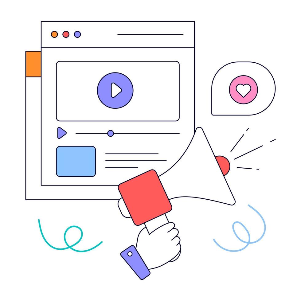 An animated design of Social Media vector