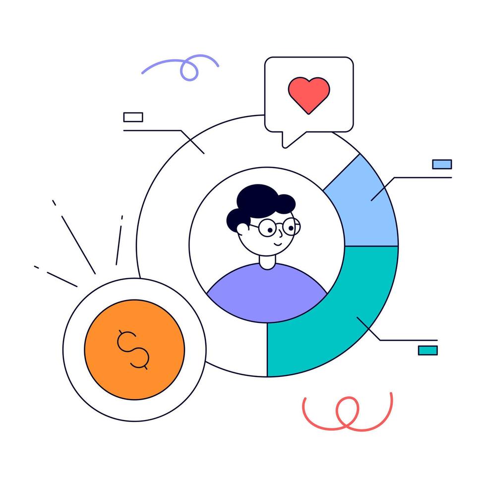 An animated design of Social Media vector