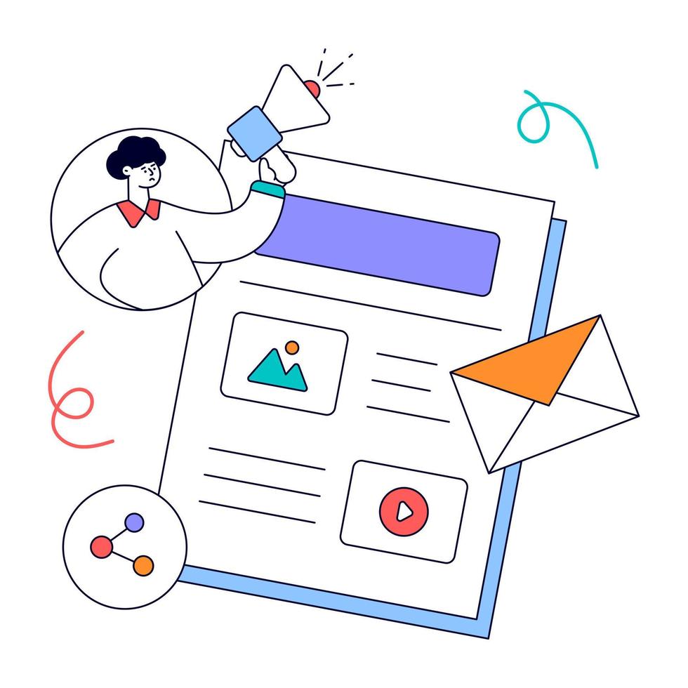 An animated design of Social Media vector