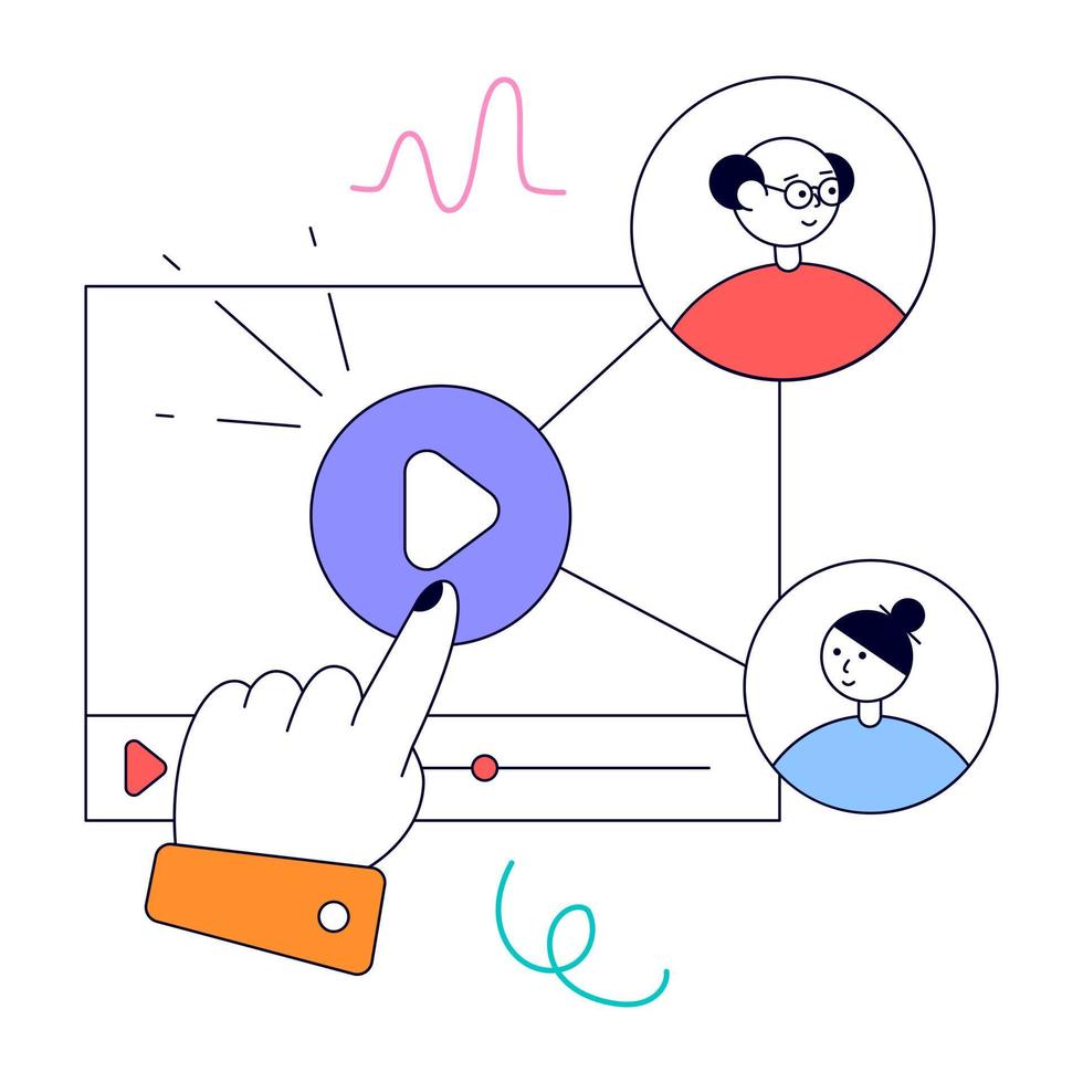 An animated design of Social Media vector