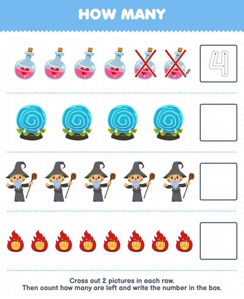 juego educativo para niños cuente cuántos dibujos animados lindo botella de poción magia orbe mago fuego y escriba el número en el cuadro hoja de trabajo imprimible de halloween 14659963 Vector en juego educativo para niños cuente cuántos dibujos animados lindo botella de poción magia orbe mago fuego y escriba el número en el cuadro hoja de trabajo imprimible de halloween 14659963 Vector en