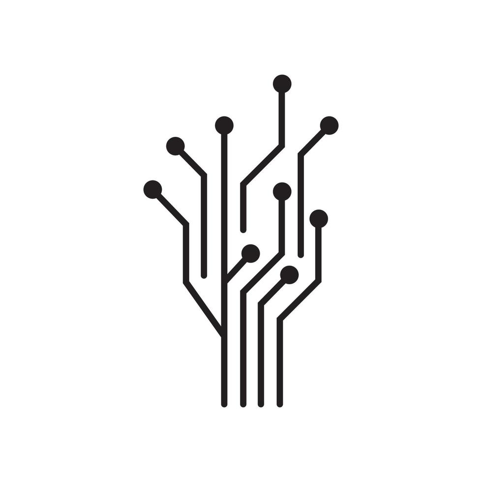 Circuit logo design vector