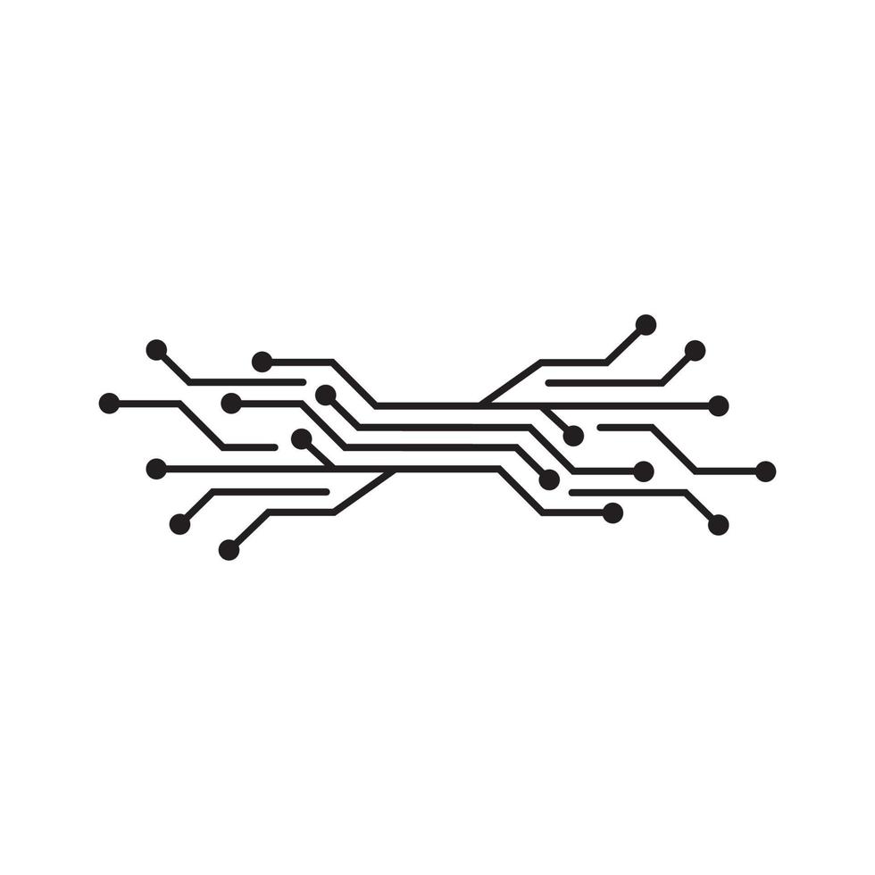 diseño de logotipo de circuito vector