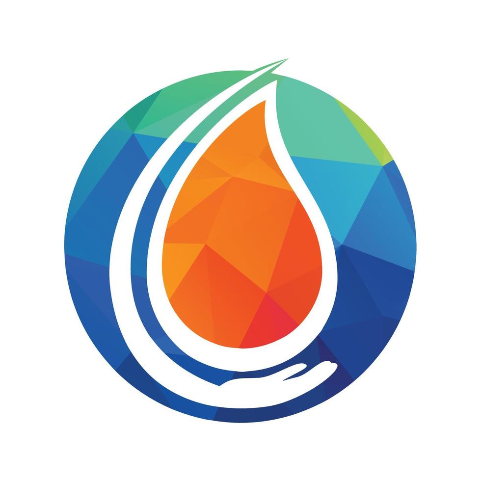 Safe water logo template design. Water Care logo vector design.