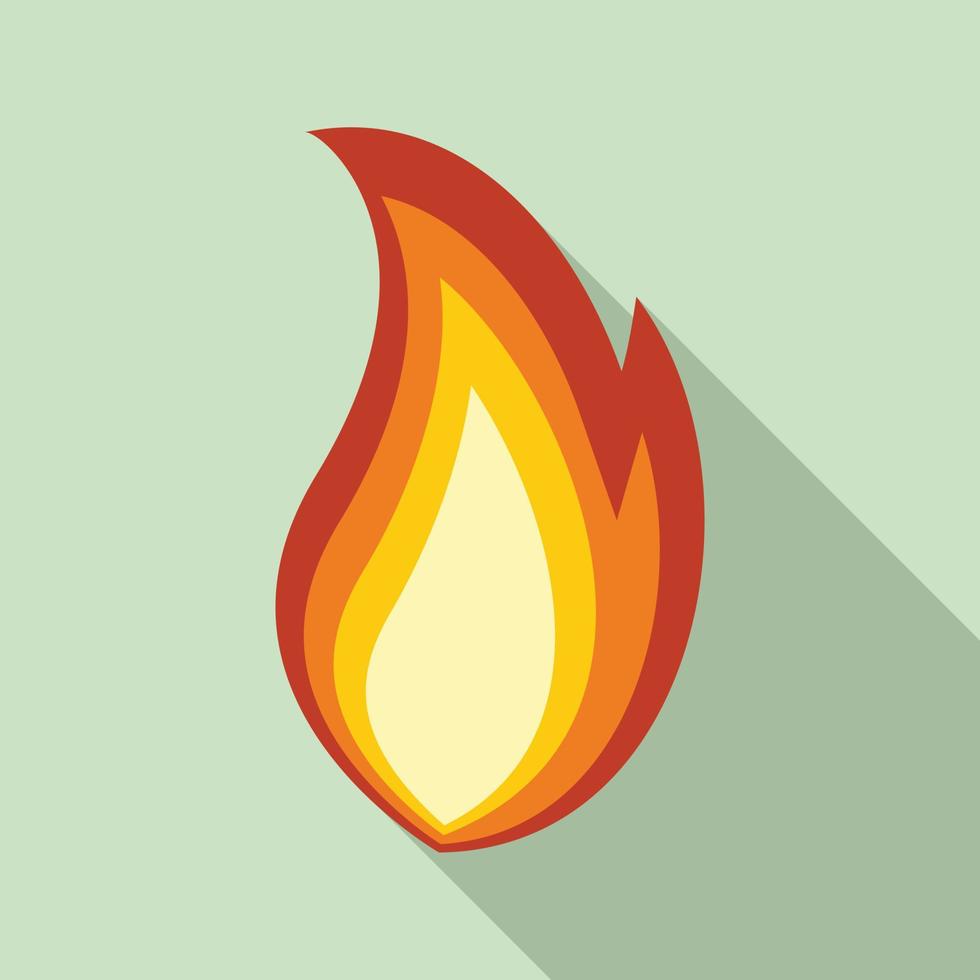 Fire flame tribal icon, flat style vector