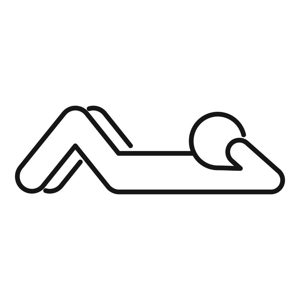 Quiet space icon, outline style vector