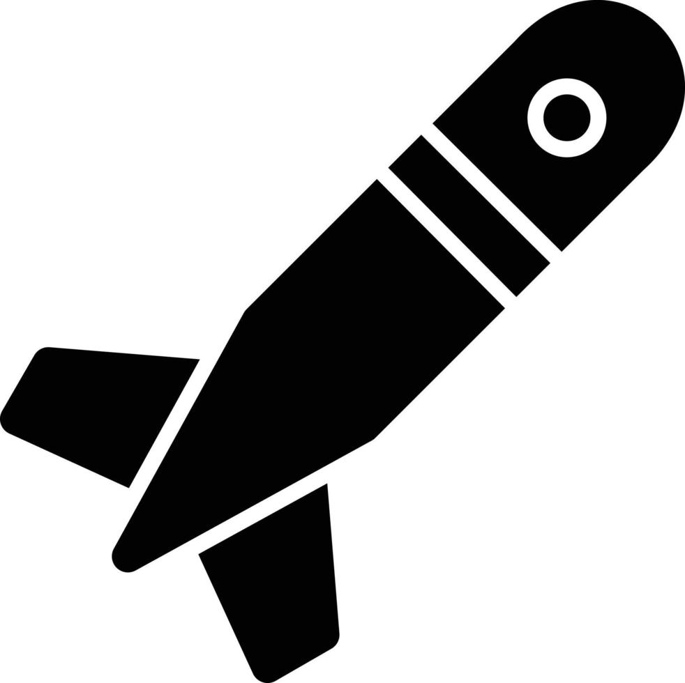 Missile Glyph Icon vector