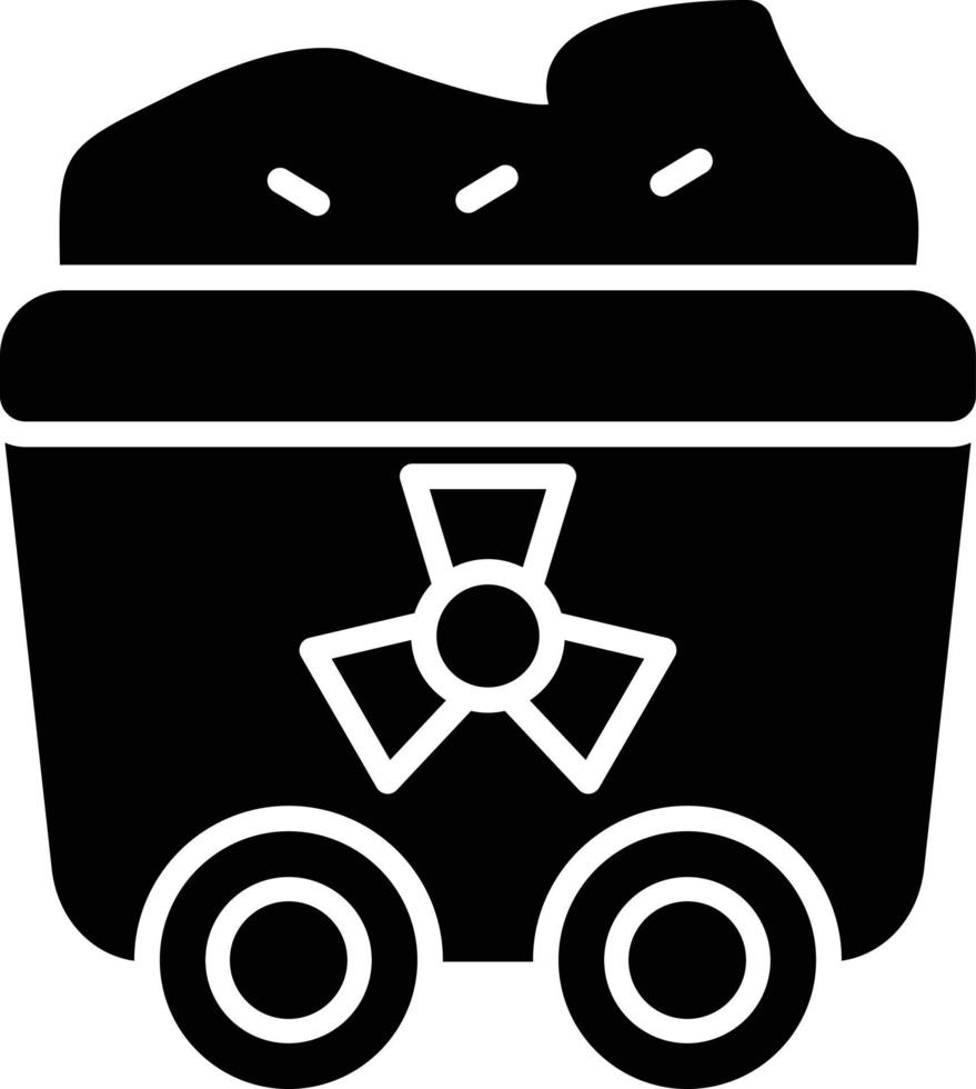 Uranium Glyph Icon vector