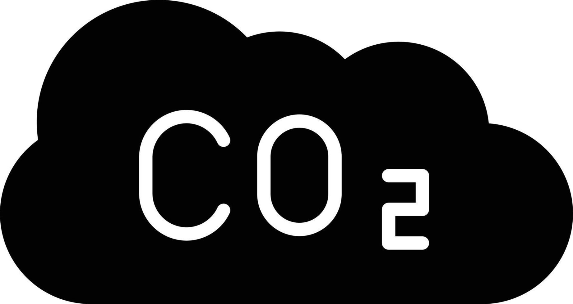 icono de glifo de co2 vector