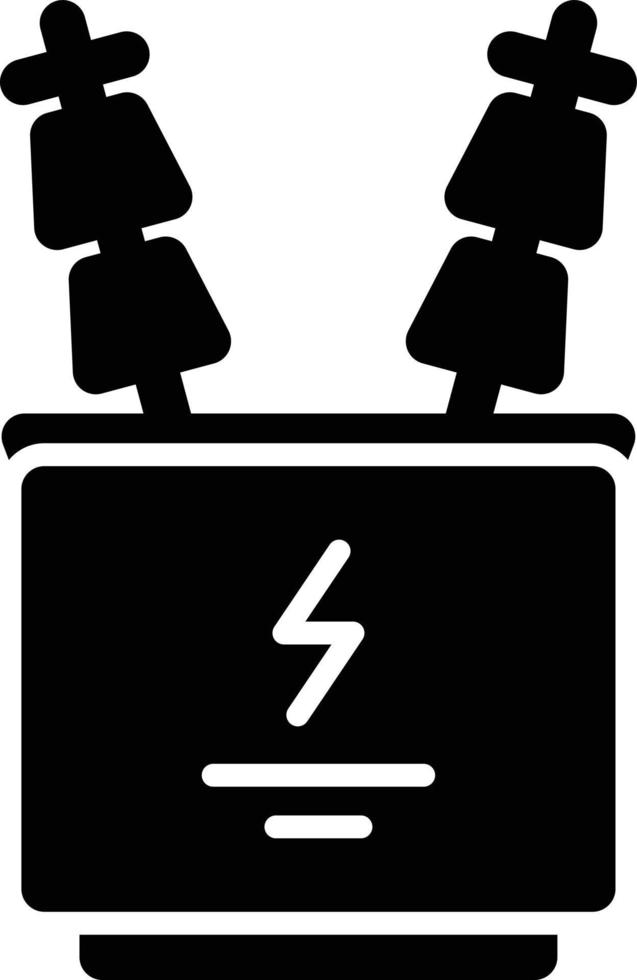 Power Transformer Glyph Icon vector