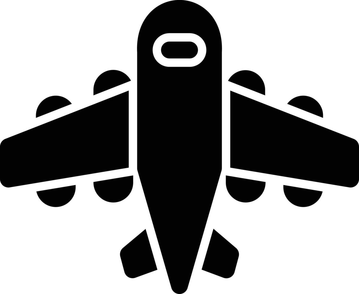 icono de glifo de avión vector