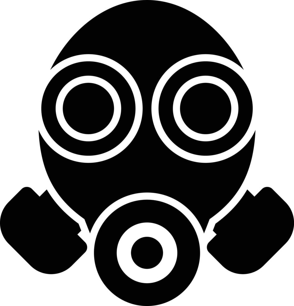 Gas Mask Glyph Icon vector