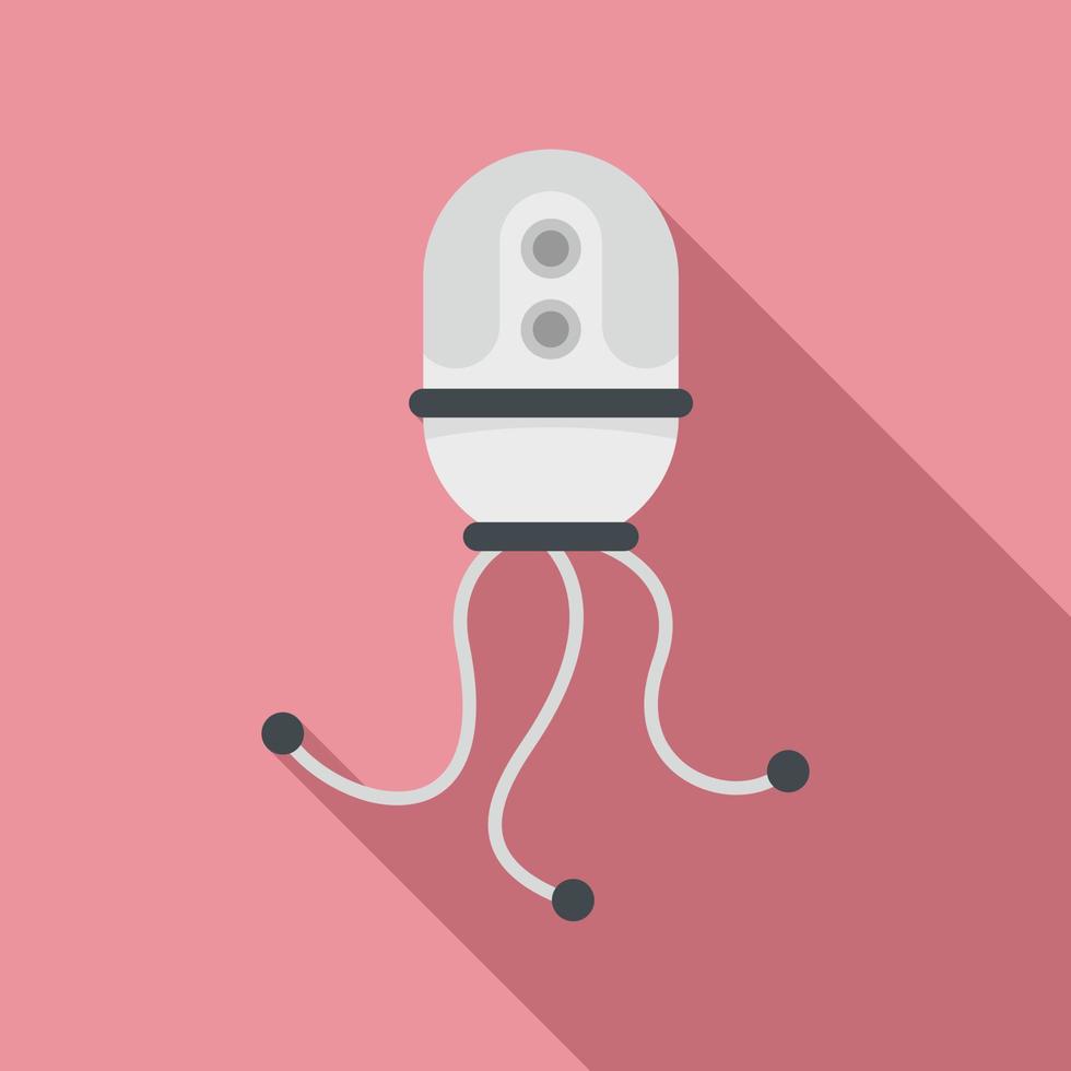 Nano robot icon, flat style vector