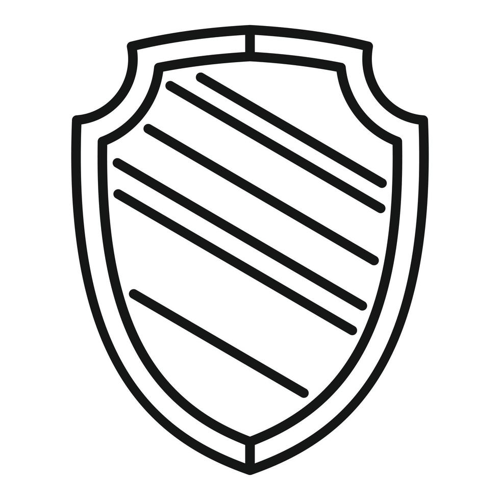 icono de escudo de herrero, estilo de contorno vector