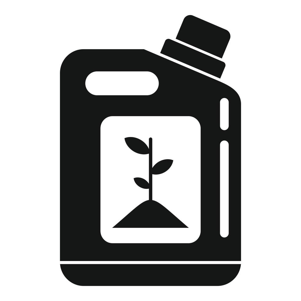 Plant bio canister icon, simple style vector