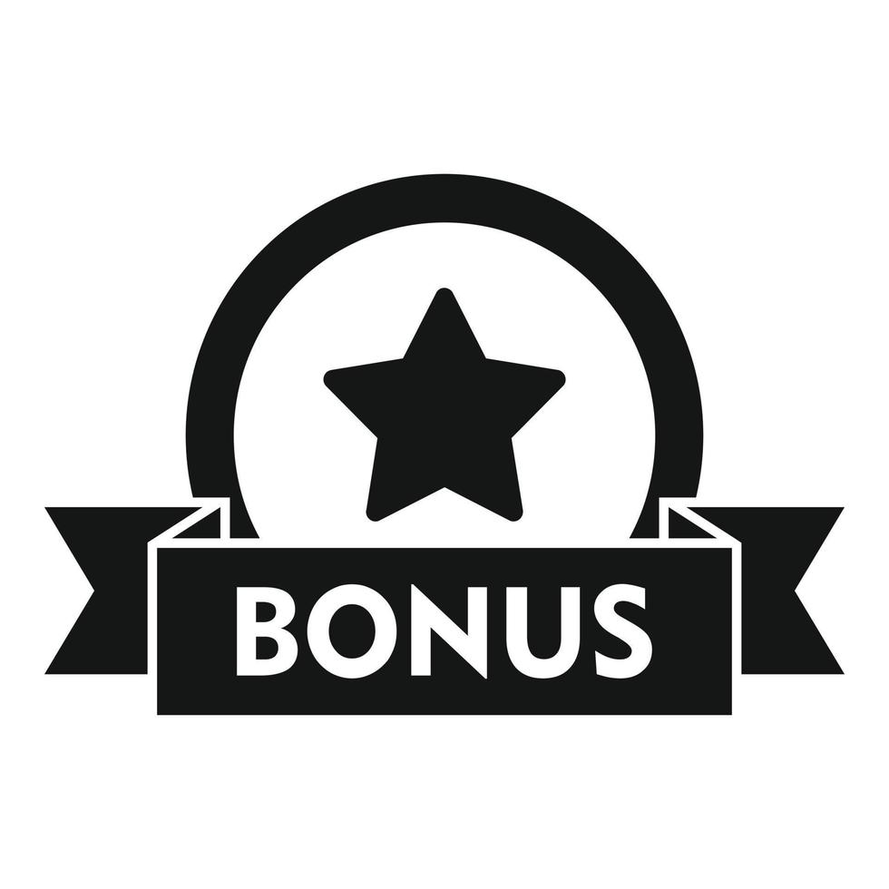 Bonus coin icon, simple style vector