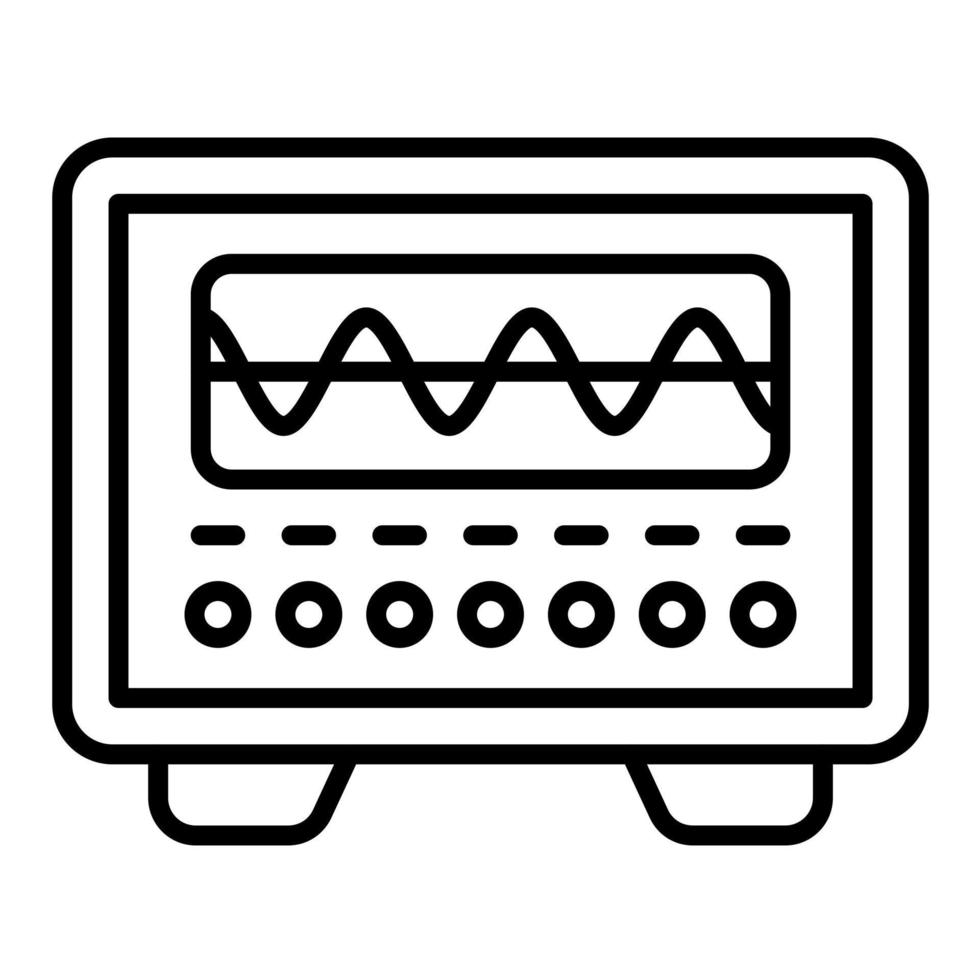 Oscilloscope Line Icon vector
