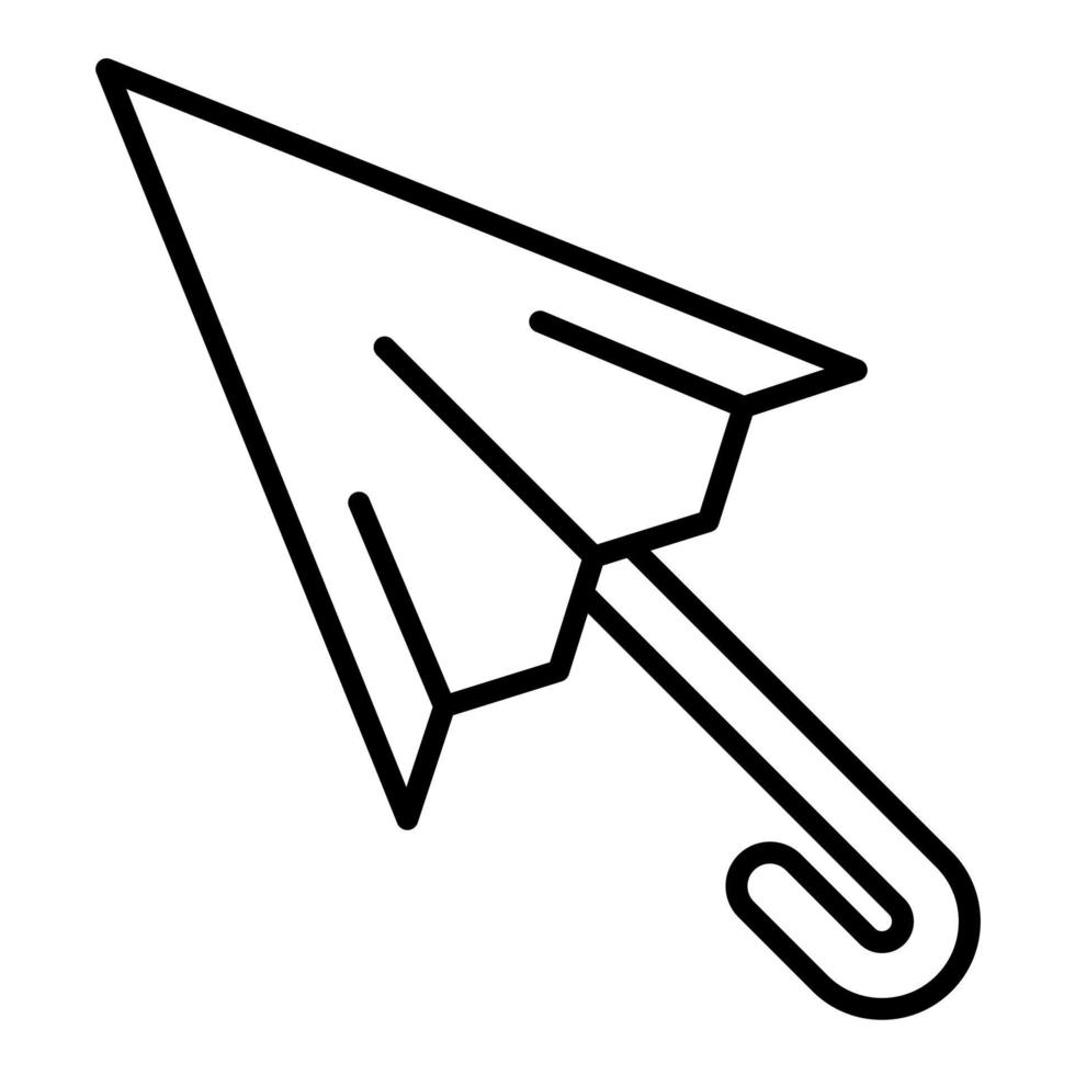 Closed Umbrella Line Icon vector