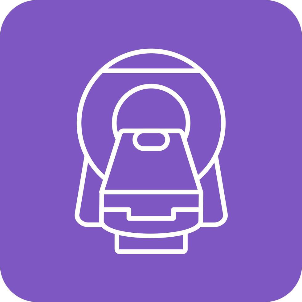 CT Scan Line Round Corner Background Icons vector