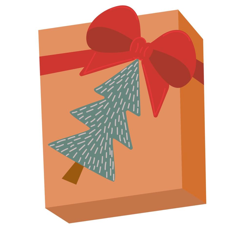 Christmas presents. New Year gift box.Happy holidays vector