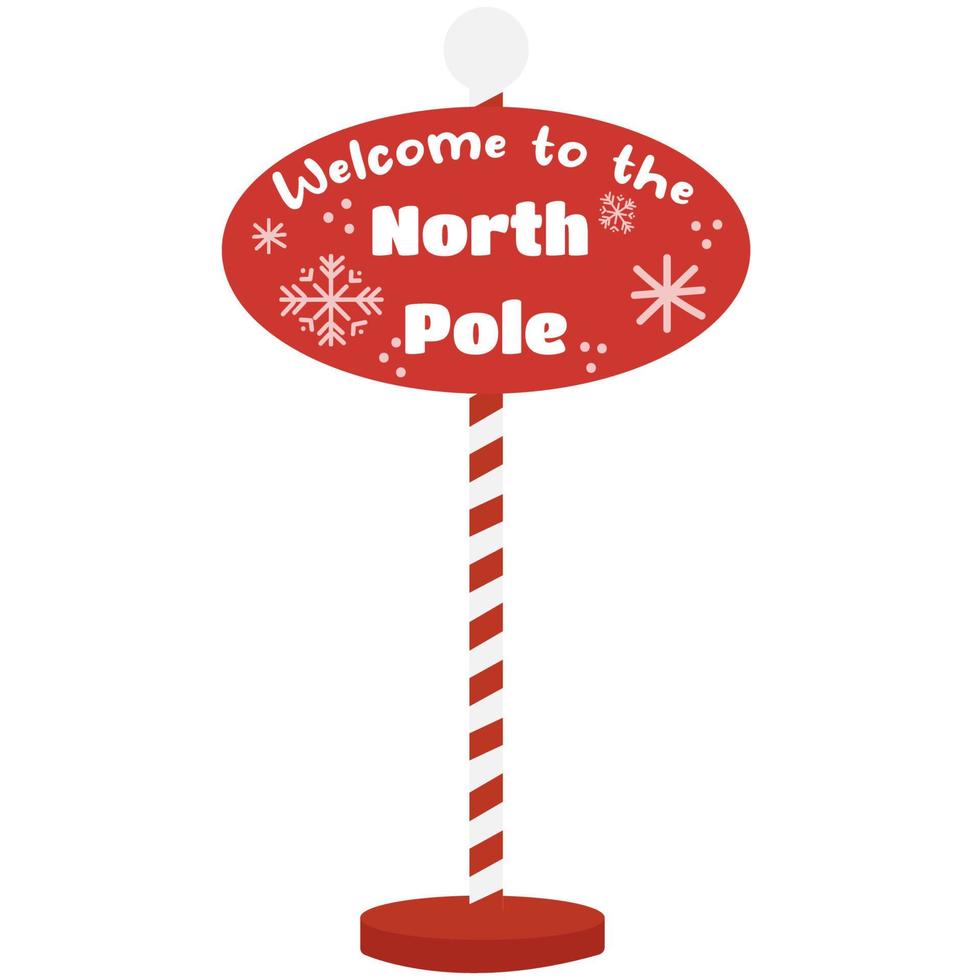 Vector illustration of North Pole Sign