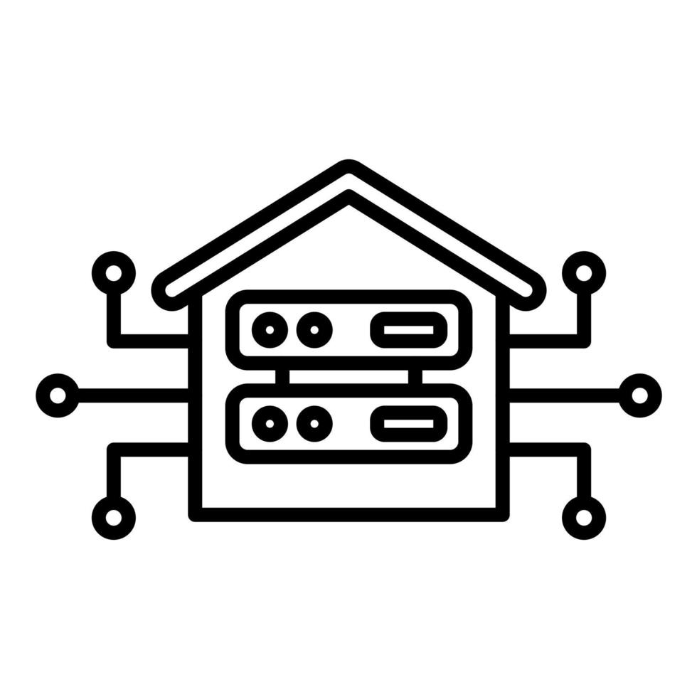 Data Warehouse Line Icon vector