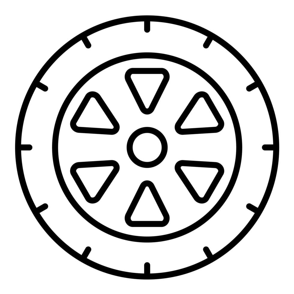 Wheel Line Icon vector